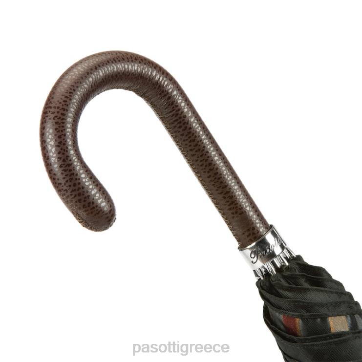 ομπρέλα | PASOTTI 478 5880-1 pu - βιοτεχνική ιταλική ομπρέλα με δερμάτινο χερούλι 2N6B8129 άνδρες